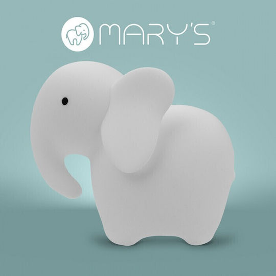 Mary's LED Elephant Nursery Night Light Power Gray Warm
