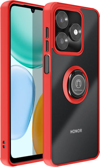 Avizar Калъф Honor X5c Plus 4g Въртящ Се Магнитен Пръстен Матирано Покритие Червен