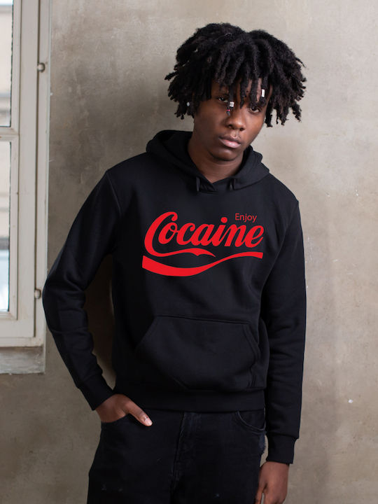 Суитшърти Тираж Cocaine Enjoy Hood905 Черен