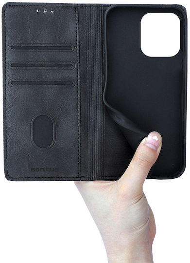 Vintage Magnet Wallet Mobile Phone Case Sonique Oppo A5 Pro 5g Black