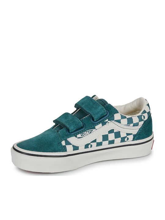 Old Skool V Παιδικά Sneakers με Σκρατς Πράσινα