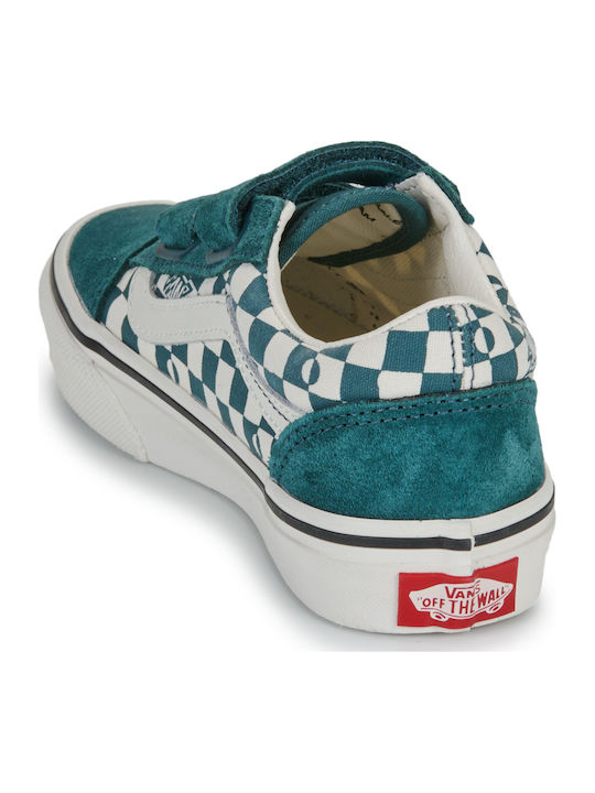 Old Skool V Παιδικά Sneakers με Σκρατς Πράσινα