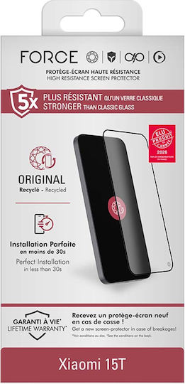 Force Glass Gehärtetes Glas Displayschutzfolie 2.5d Xiaomi 15t Technologie 9h+ Transparent