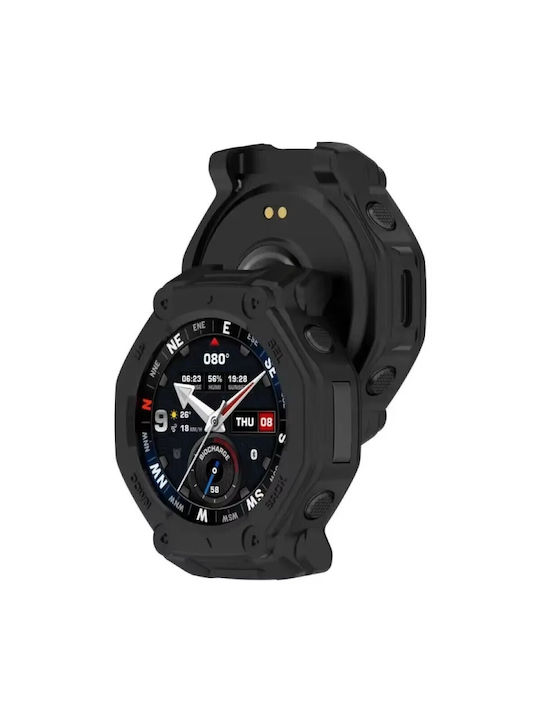 Silikonhülle in Schwarz Farbe für Amazfit T-Rex 3 Pro