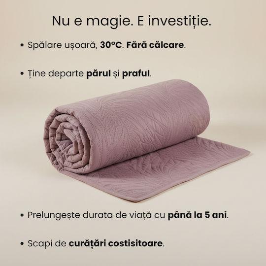 Cuvertură Single Powder Pink 160x230cm