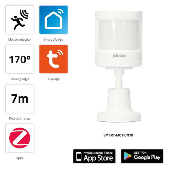Alecto Smart-motion10 Ip20 Zigbee Smart Motion Detector White
