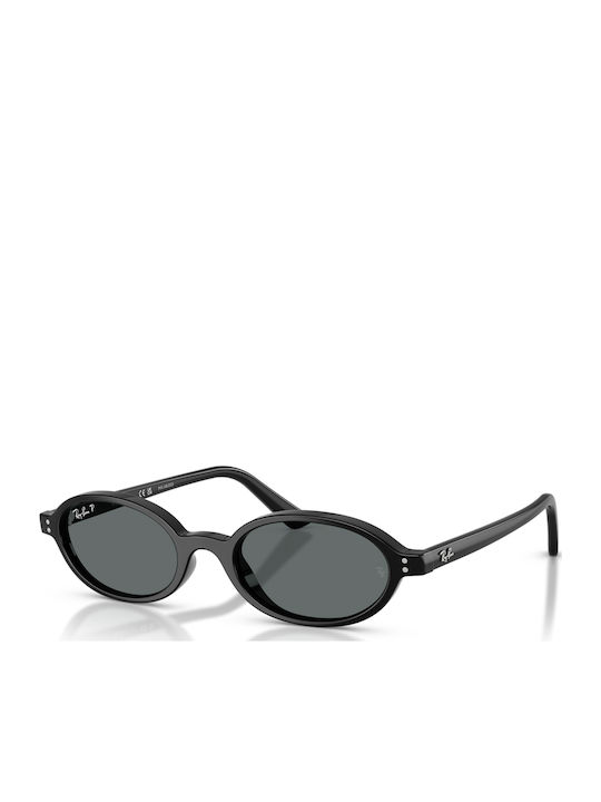 Ray Ban Унисекс Слънчеви Очила с Черна Пластмасова Рамка и Черни Стъкла