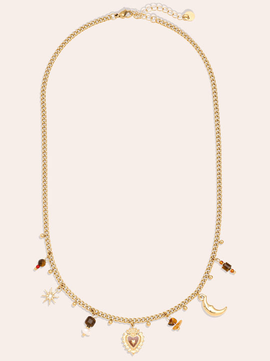 Papoulidis Jewellery Necklace Made of Gold Plated Steel Papoulidis Jewellery Necklace Made of Gold Plated Steel