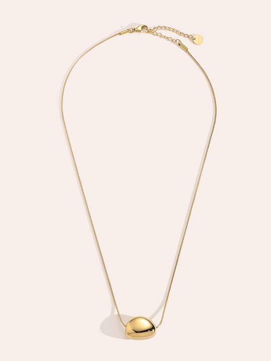 Papoulidis Jewellery Necklace Made of Gold Plated Steel Papoulidis Jewellery Necklace Made of Gold Plated Steel