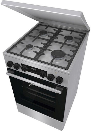 Gorenje Κουζίνα 70lt με Εστίες Υγραερίου Π50εκ. Silver