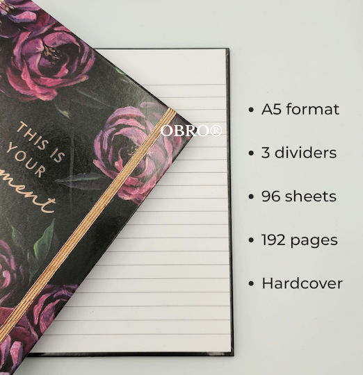 Carnet Spiral 96 Foi A5 Cu dungi Roz