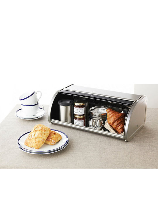 Brabantia Ψωμιέρα Inox Γκρι 47.9x27.6x18.9cm