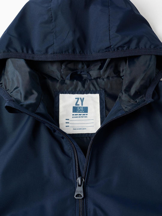 Kids' Casual Jacket Windproof with Hood Blue