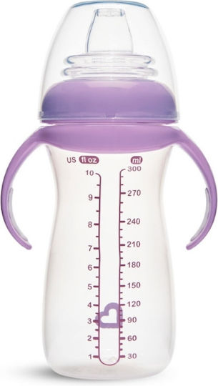 Munchkin Gentle Tall Transition Cup Baby Sippy Cup Plastic with Handles Purple for 9m+ 296ml
