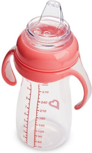Munchkin Gentle Tall Transition Cup Εκπαιδευτικό Μπιμπερό Πλαστικό με Λαβές Ροζ για 9m+ 296ml