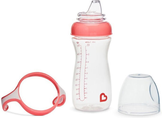 Munchkin Gentle Tall Transition Cup Εκπαιδευτικό Μπιμπερό Πλαστικό με Λαβές Ροζ για 9m+ 296ml