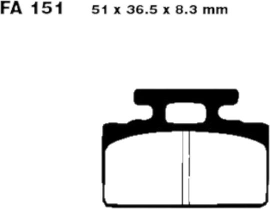 Sfa Series Οργανικα Τακακια Φρενων Scooter Sfac151 Ebc
