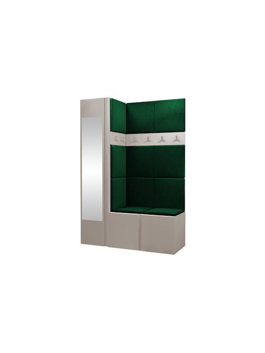 Hartford 277 Entry Furniture with Mirror Cashmere 124x46x186cm
