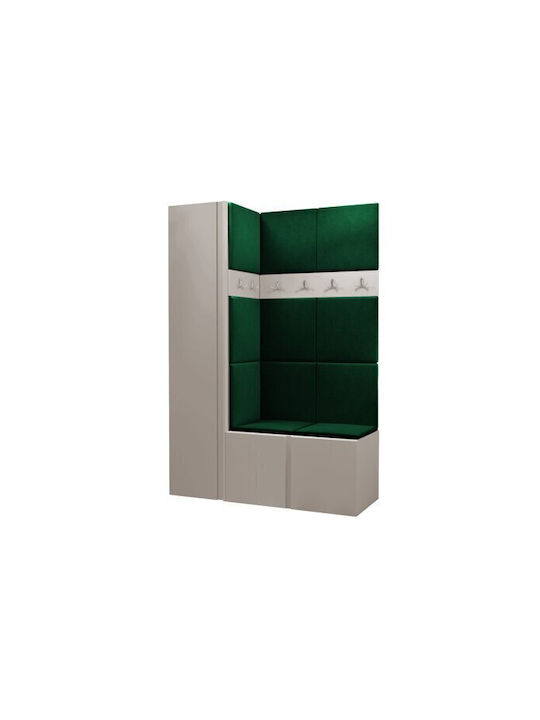 Hartford 471 Mobilier de Intrare cu Oglindă Cashmere 124x46x186cm