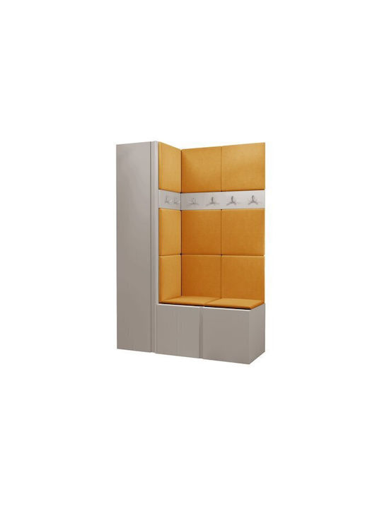 Hartford 471 Mobilier de Intrare cu Oglindă Cashmere 124x46x186cm