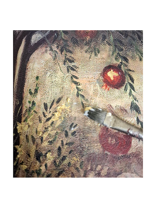Pomegranate Tree Canvas Embossed Gilding 50x50cm