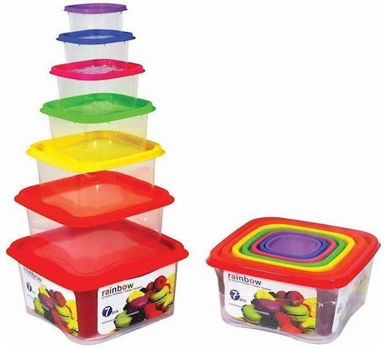 Sidirela Sidirela Mehrfarbige Kunststoff-Mittagsboxen Set 7 Stück