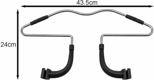 Metal Car Headrest Hanger Silver-Black Oem
