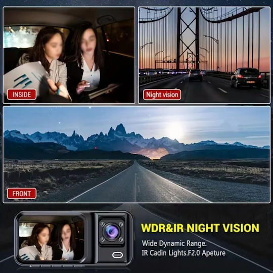 Panora Σετ Κάμερα DVR Αυτοκινήτου 1080P με Οθόνη 2" & Κάμερα Οπισθοπορείας