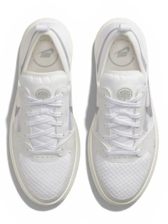 Court Vision Alta Γυναικεία Flatforms Sneakers White / Sail / Metallic Silver