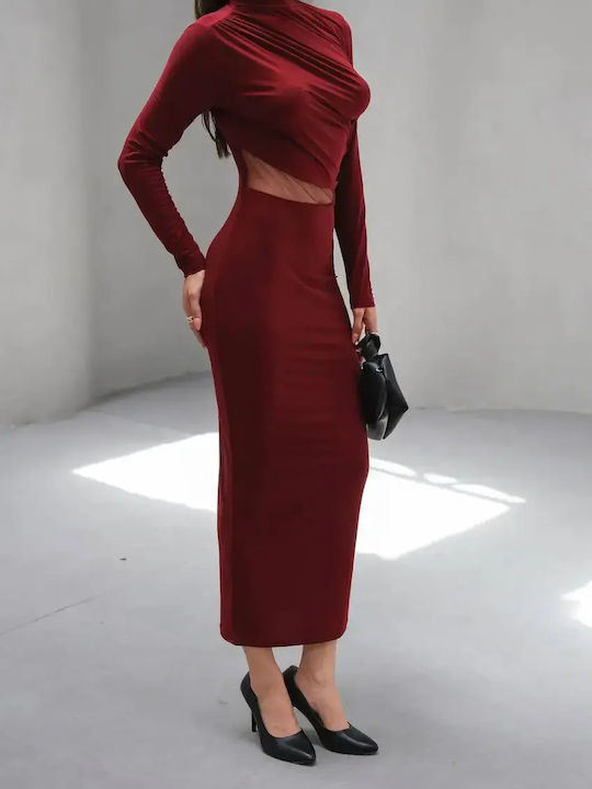 Damen Bluse mit Transparenz Pink, Red