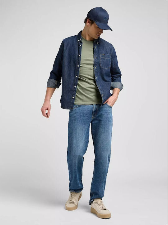 Long-sleeved Denim Shirt Blue