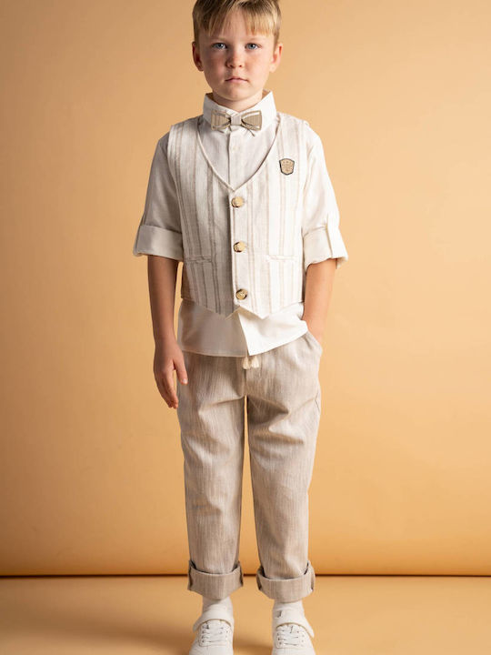 Kinder-Set mit Hose Sommer 3Stück Beige