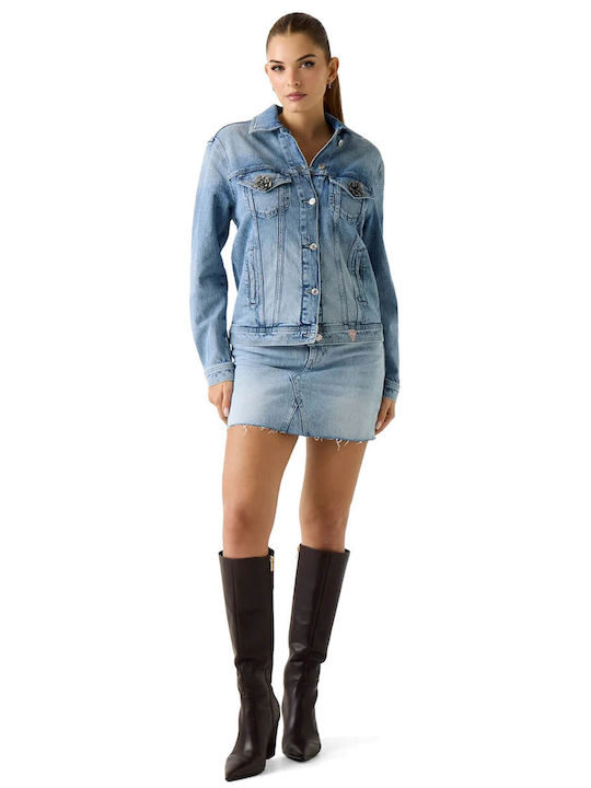Women's Blue Coat with Buttons