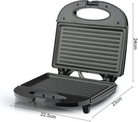 Verk Group Sandwich Maker Grill 750W Neagră 07294V