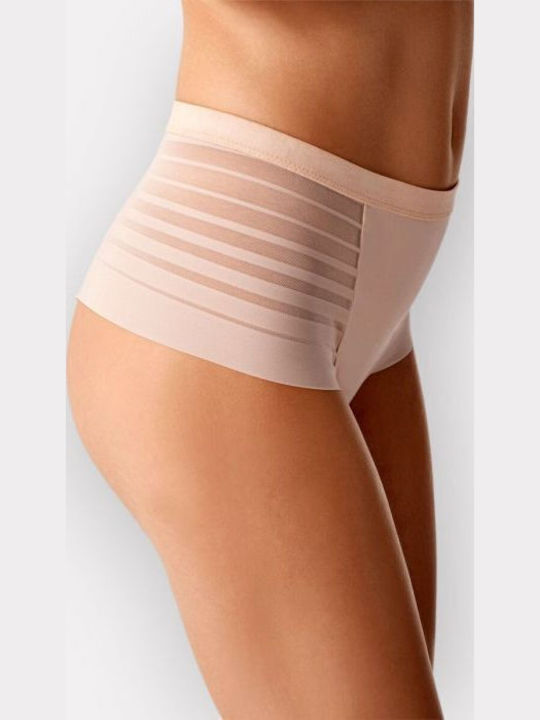 Ψηλόμεσο Γυναικείο Brazil χωρίς Ραφές Beige