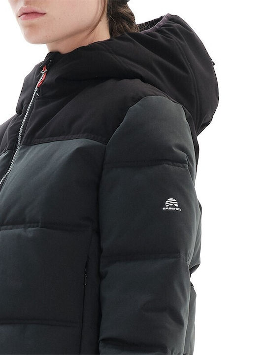 Short Women's Jacket for Winter Dark Grey 222.BW10.80-Ebony-Black