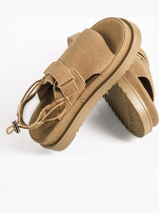 Γυναικεία Σανδάλια Flatforms Καφέ