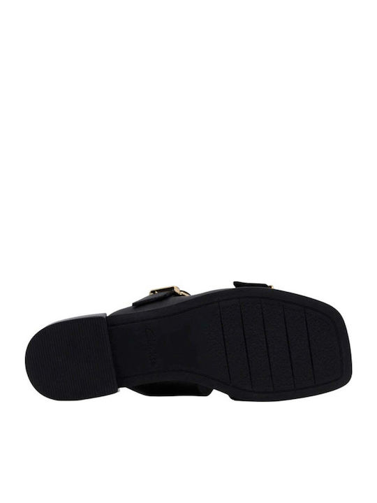 Ariany Bay Mule Leather Women's Flat Sandals Anatomic in Black Color