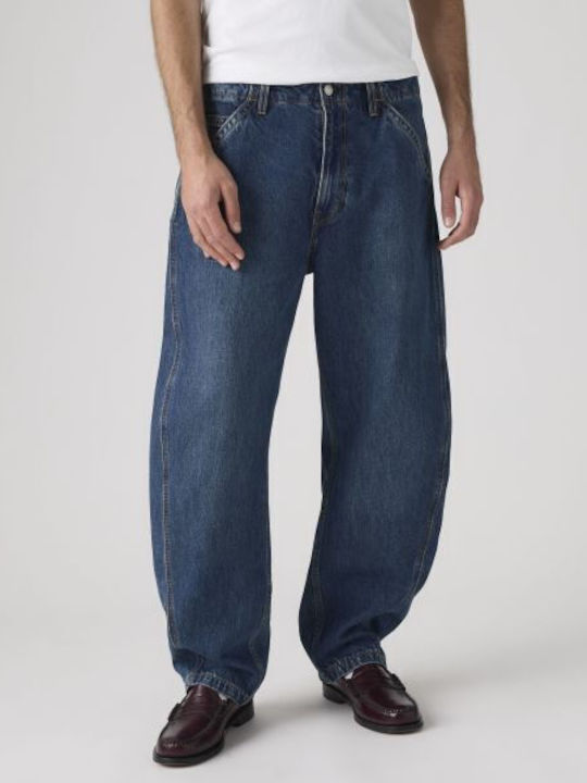 Dark Herren Jeanshose mit Relaxed Baggy Passform Dark Wash
