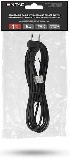 Entac Netzkabel in Schwarz Farbe 1m 1Stück