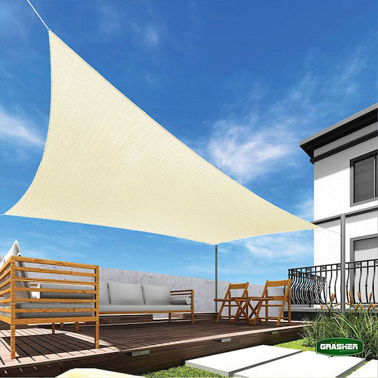 Grasher Правоъгълно Сенник Екрю С Пръстени 2x3m 180gr/m²