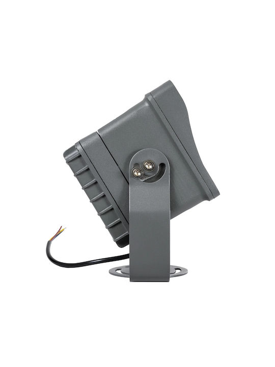 GloboStar Floodxena Outdoor Floor Lamp 24W with Natural White Light IP65 Gray
