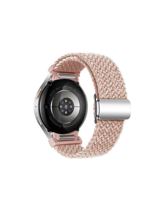 Samsung Galaxy Watch 7 6 5 4 Curea Ceas Nylon Închidere Magnetică Roz Auriu