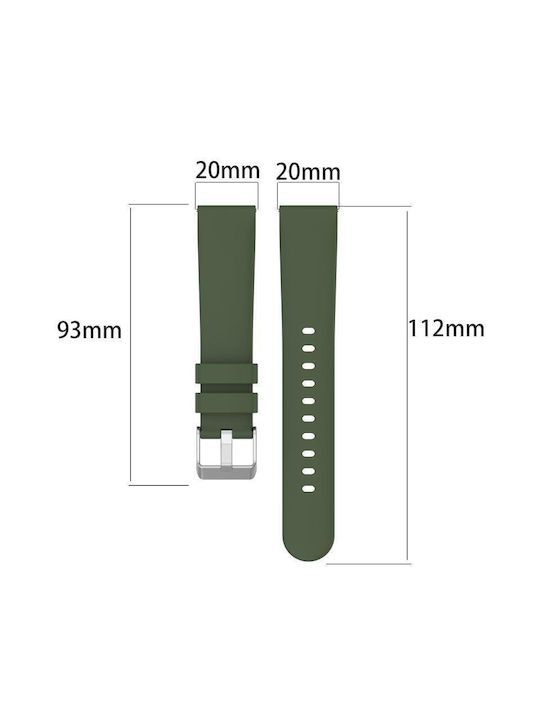 Garmin Forerunner 245 Music 20mm Smooth Solid Color Silicone Watch Band Ροζ