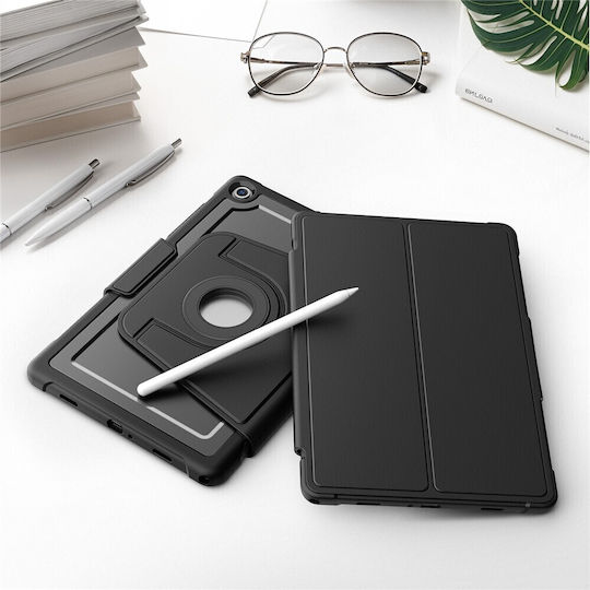 Hybrid Flip Cover Περιστρεφόμενη Ανθεκτική Μαύρη (Galaxy Tab A11+ / Galaxy Tab A9+)