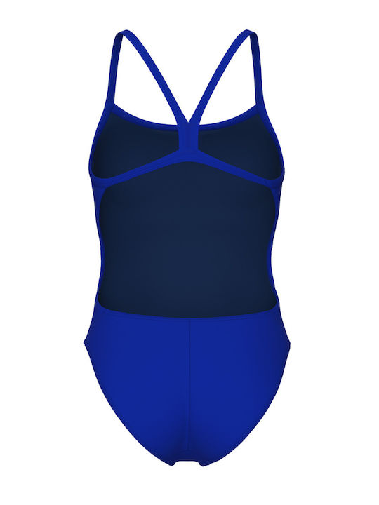 Badeanzug Sport Neon Blau-Team Orange