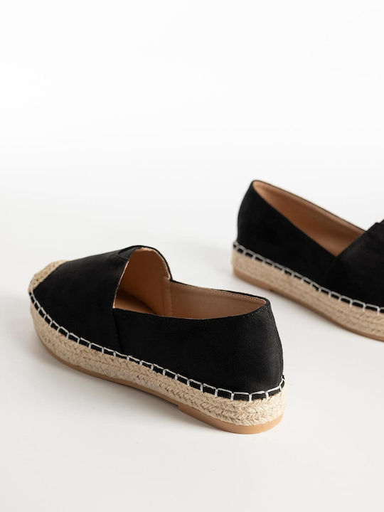 Women's Suede Espadrilles Black