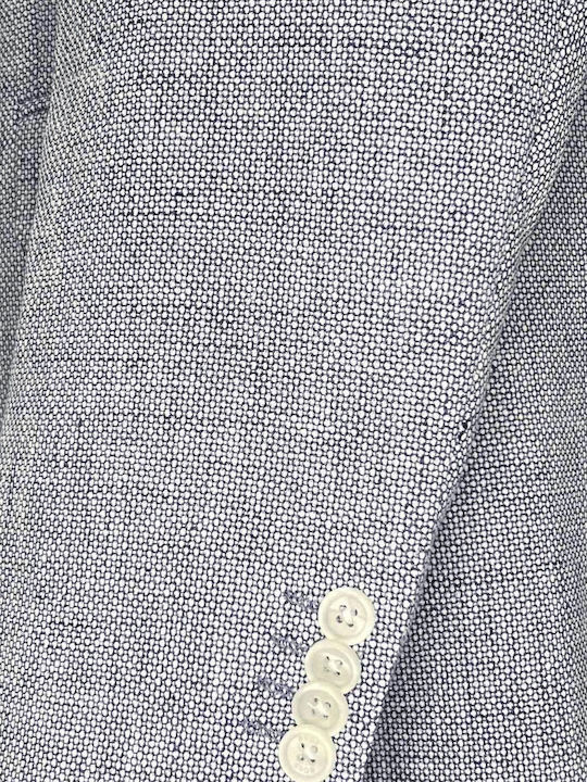 H Hutson Men's Summer Suit Jacket Slim Fit Blue