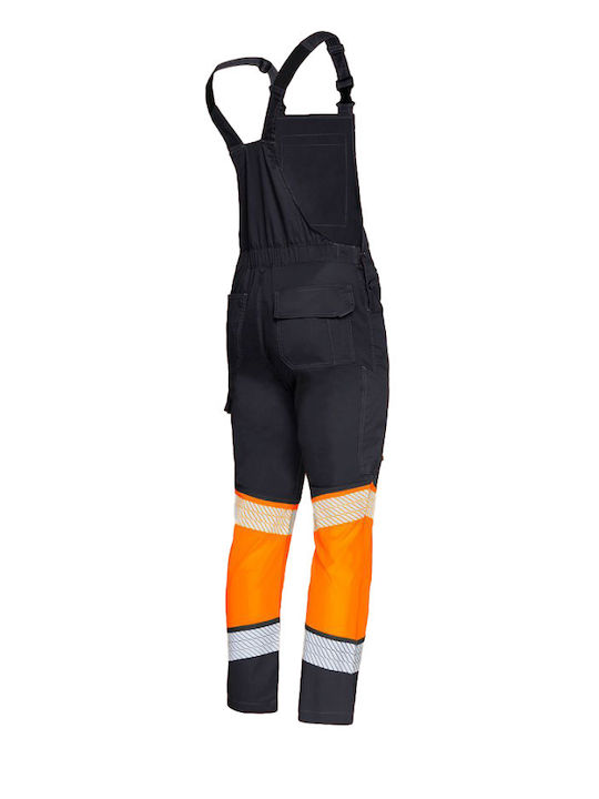 Stenso Work Coveralls Dungarees & Reflective Tapes Orange