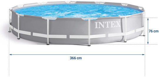 Intex Runde Schwimmbecken PVC 6503l Oberirdisch 366x76cm Graue